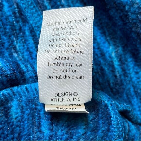 Athleta Blue Space Dye Tranquility Cowl Neck Pullover Size Small - Picture 5 of 12